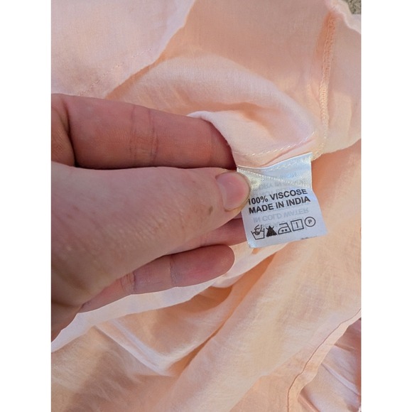 Melissa Odabash Women's Skyler Beach Dress Pink Smocked Waist Tassel Mini- S - Picture 9 of 9